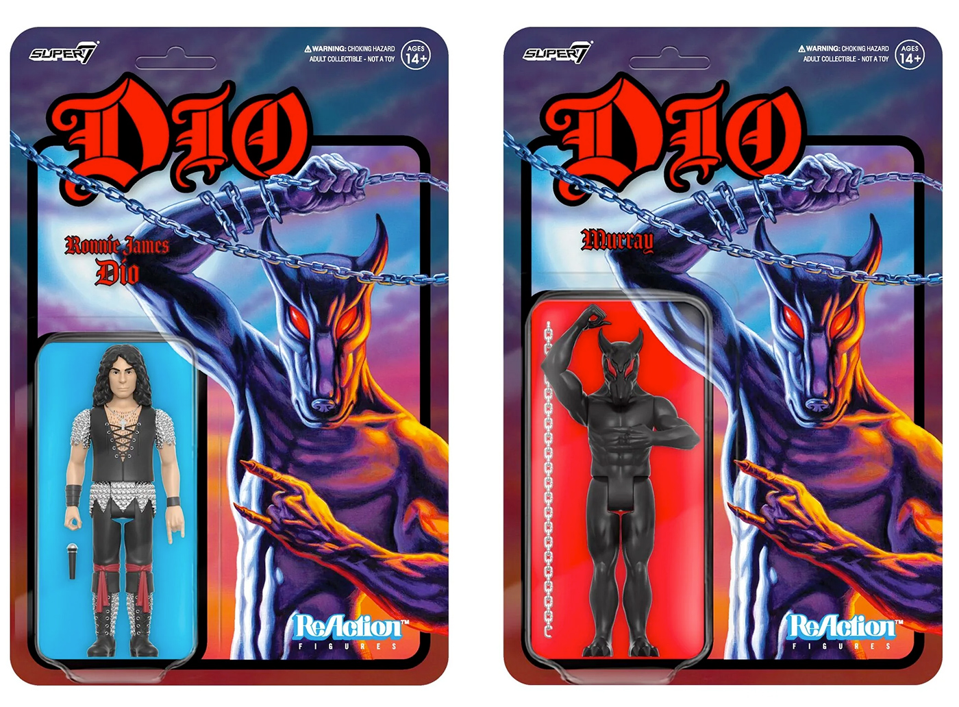 Action Figures ReAction Ronnie James Dio e Mascote Murray DIO