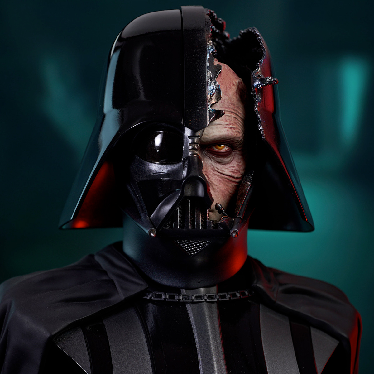Busto Star Wars Legends in 3D: Darth Vader com Capacete Danificado da Série Obi-Wan Kenobi
