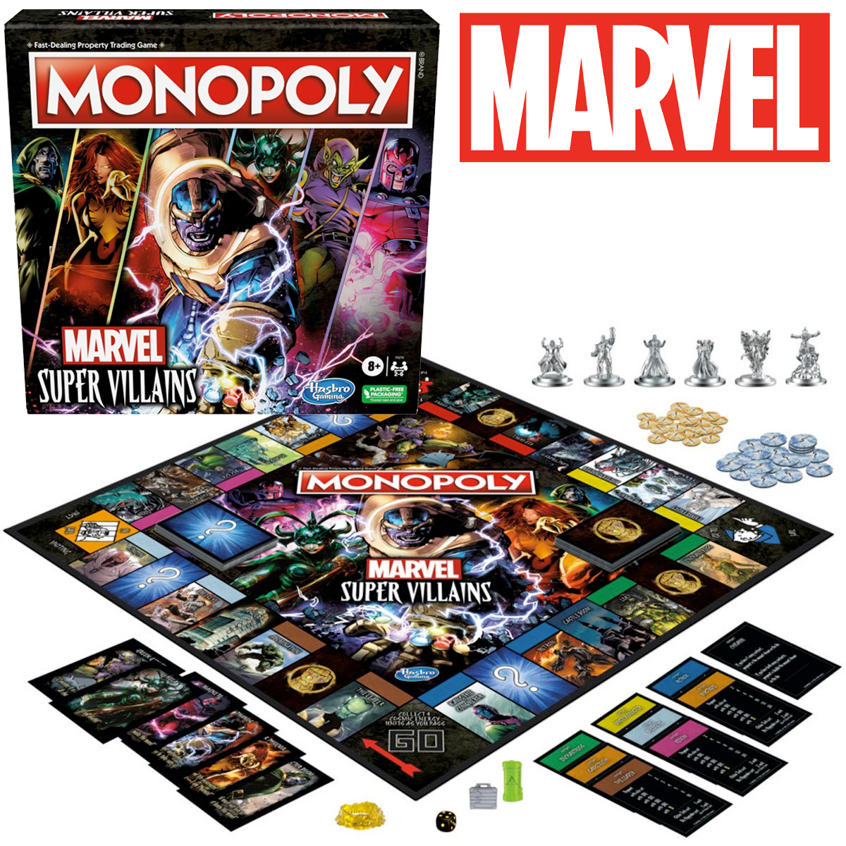 Jogo Monopoly com os Super-Vilões da Marvel
