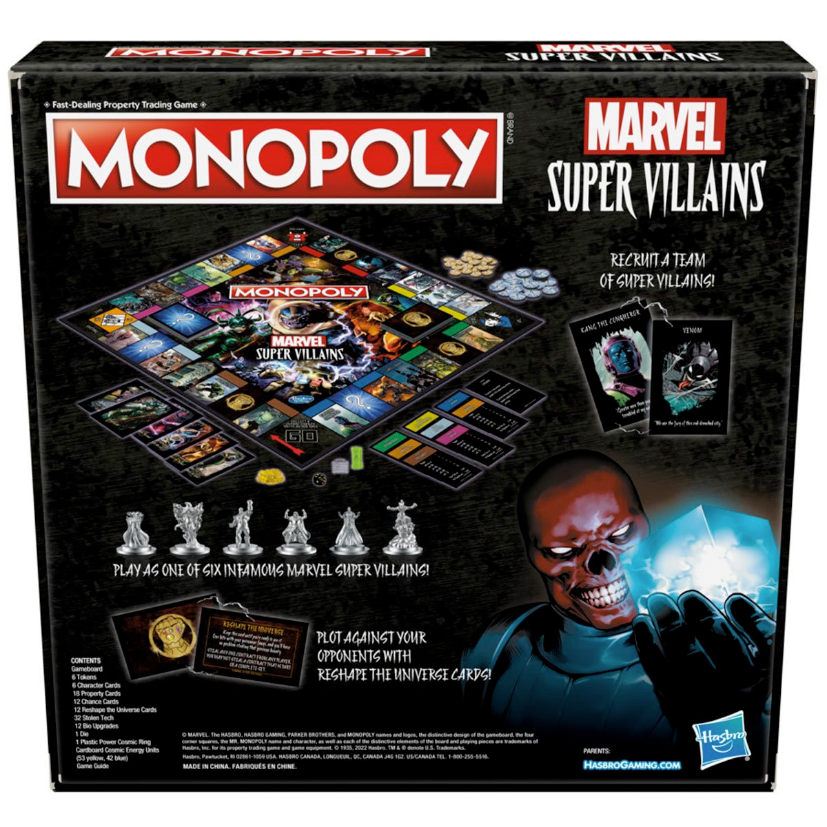 Jogo Monopoly com os Super-Vilões da Marvel