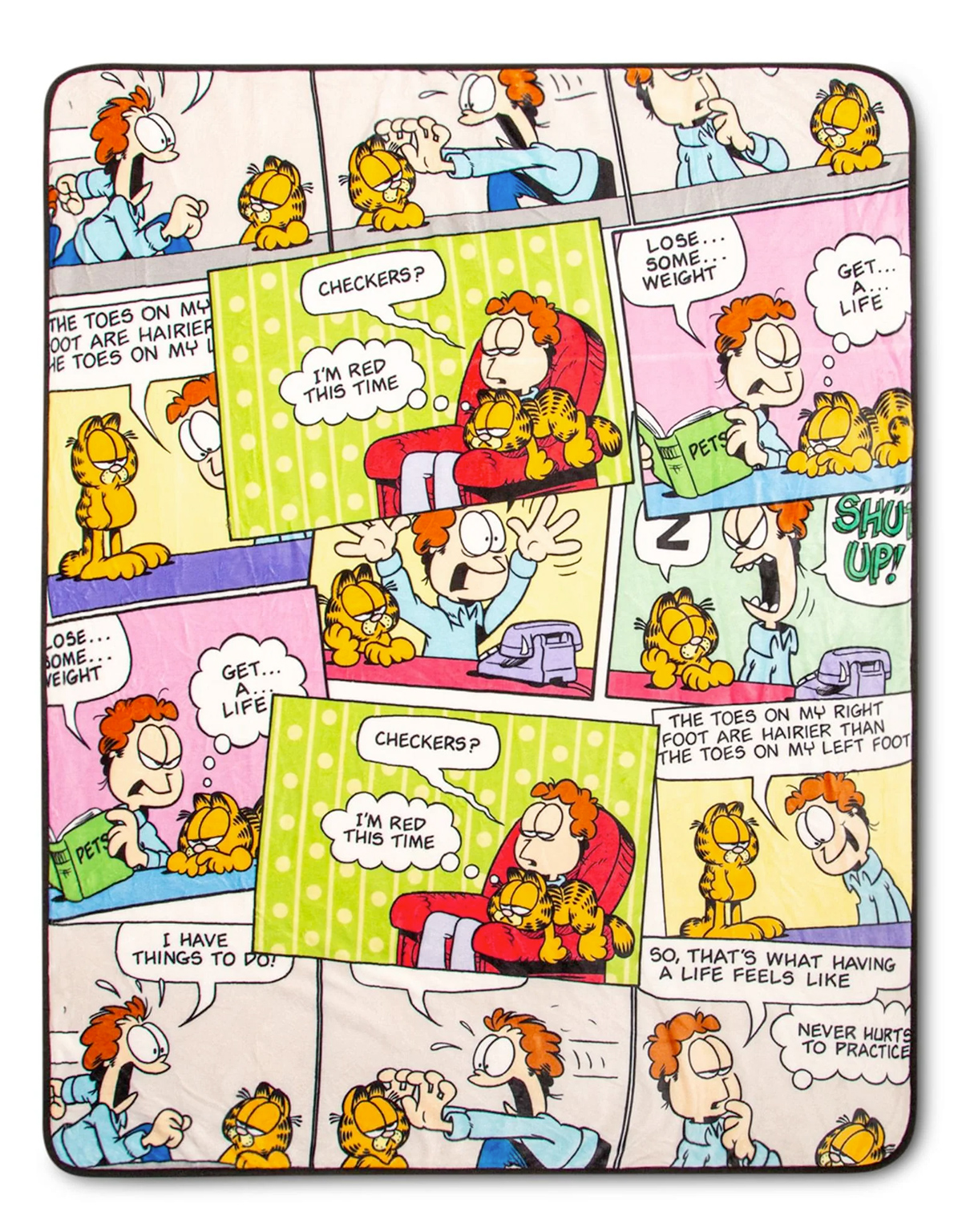 Cobertor de Lance Tiras em Quadrinhos do Garfield
