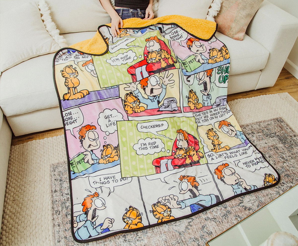 Cobertor de Lance Tiras em Quadrinhos do Garfield