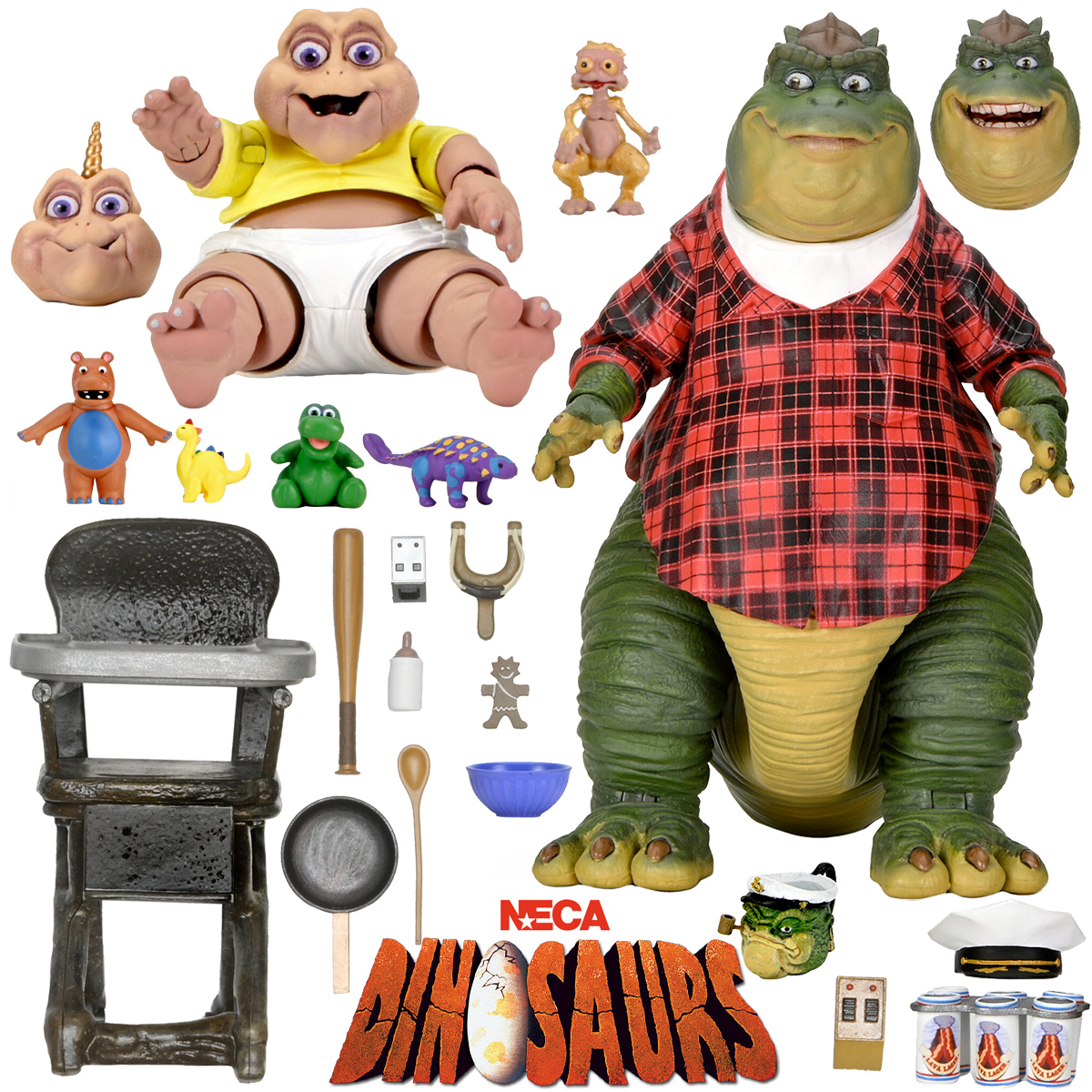 A Família Dinossauros com Baby e Dino da Silva Sauro - Action Figure Neca 7″ Ultimate