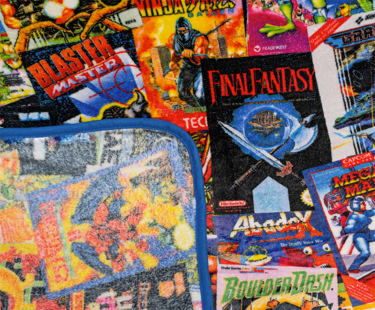 Cobertor de Lance com Videogames 8-Bit Clássicos