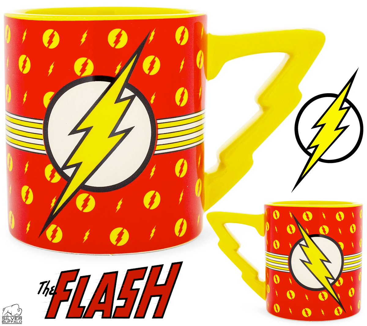 Caneca The Flash com Alça de Raio (DC Comics)