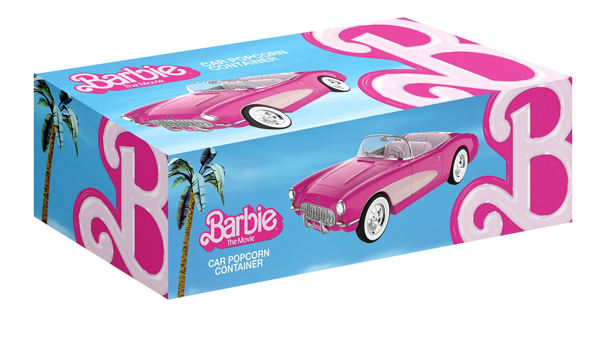 Balde de Pipoca Corvette Stingray Rosa de Barbie: The Movie