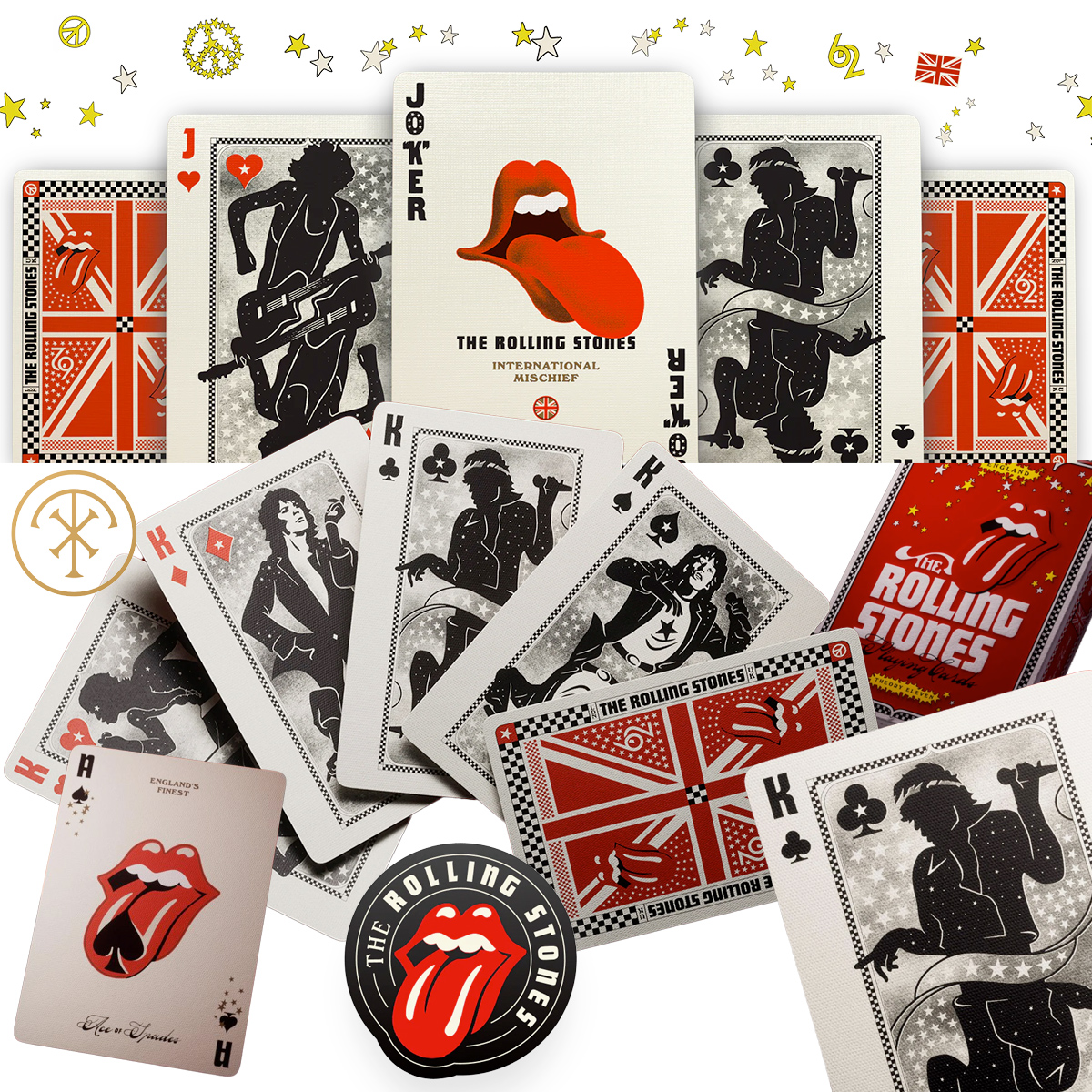 Baralho The Rolling Stones com Cartas Premium de Luxo da Theory11