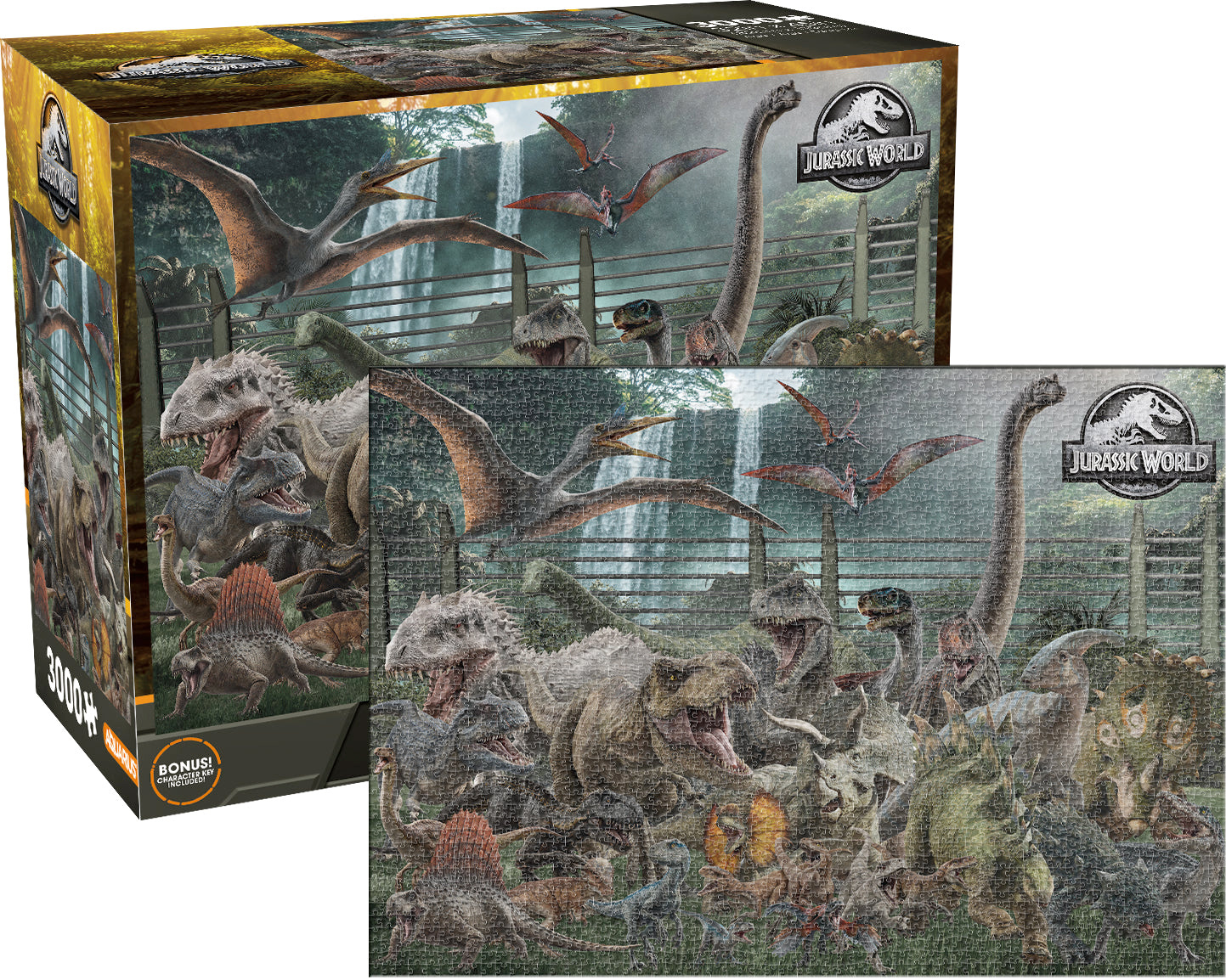 Jurassic World Puzzle with 3,000 pieces and lots of Dinosaurs