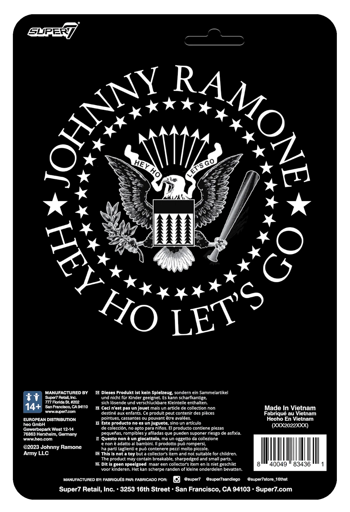 Action Figure Ramones ReAction: Johnny Ramone com Guitarra Mosrite Ventures II 1965