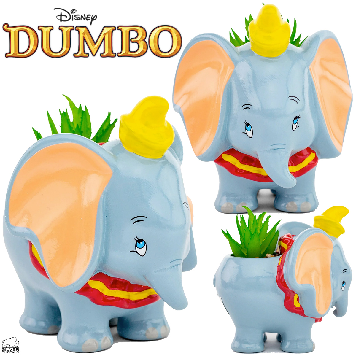 Mini-Vaso de Plantas Dumbo com Suculenta Artificial