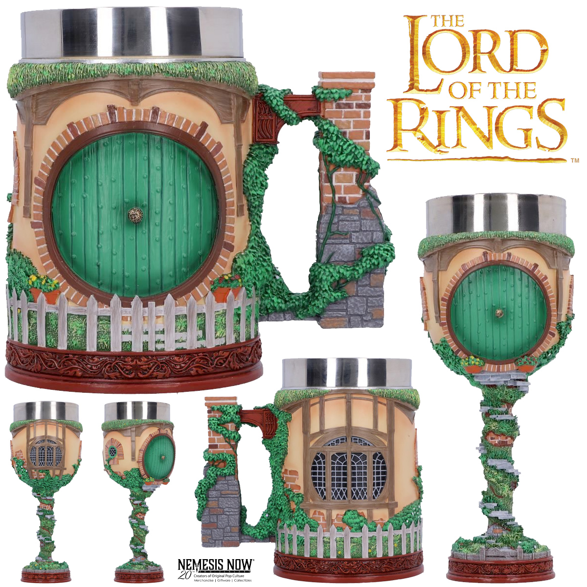 Caneca Tankard e Cálice Goblet Casa Hobbit de O Senhor dos Anéis