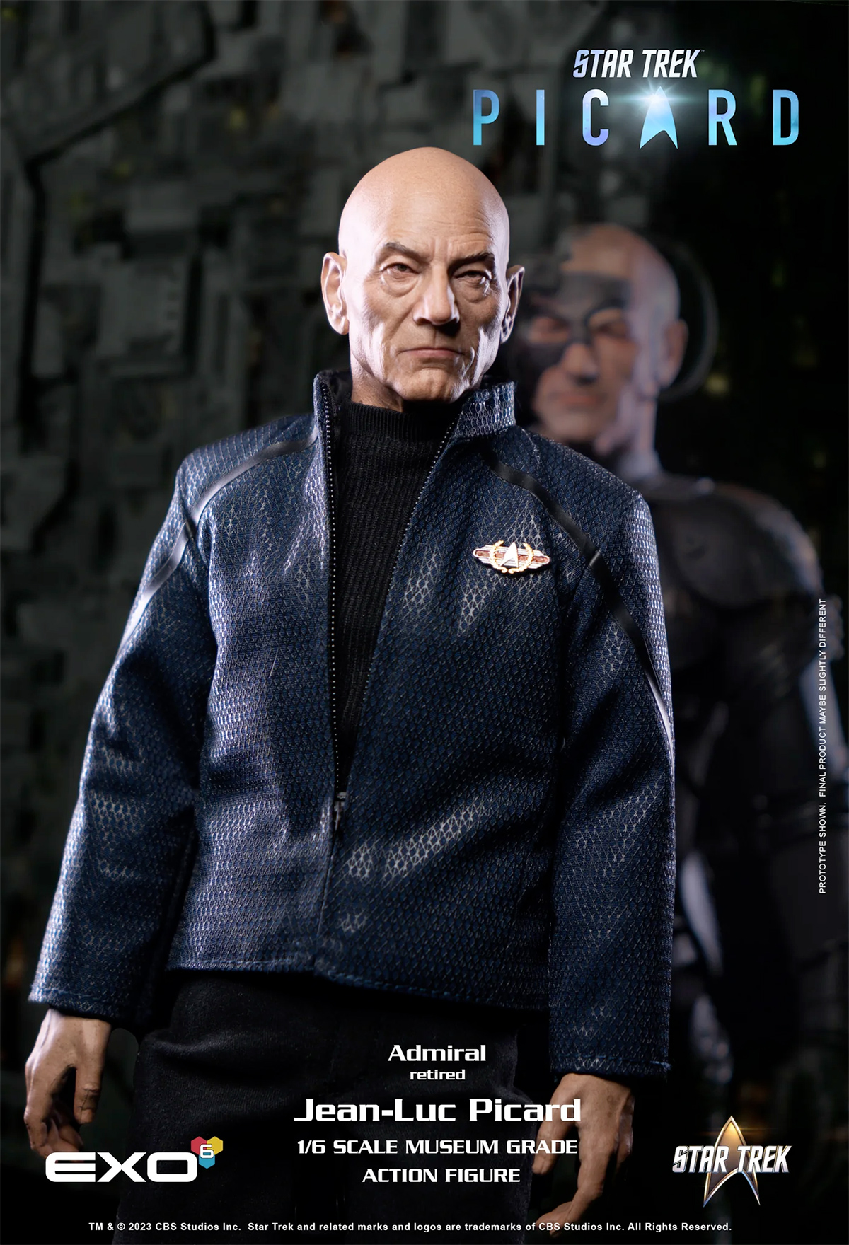 Almirante Jean-Luc Picard - Action Figure Perfeita 1:6 da Série Star Trek: Picard