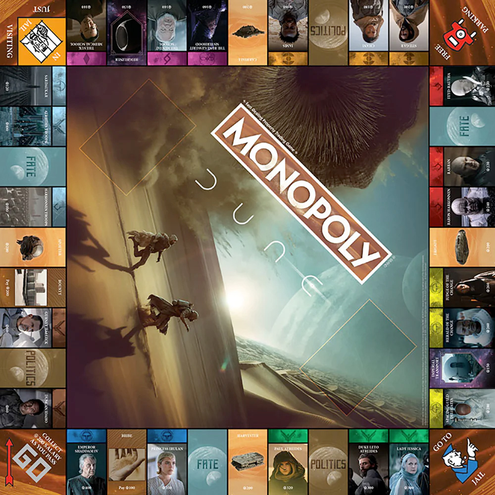 Monopoly game from the film Dune by Denis Villeneuve
