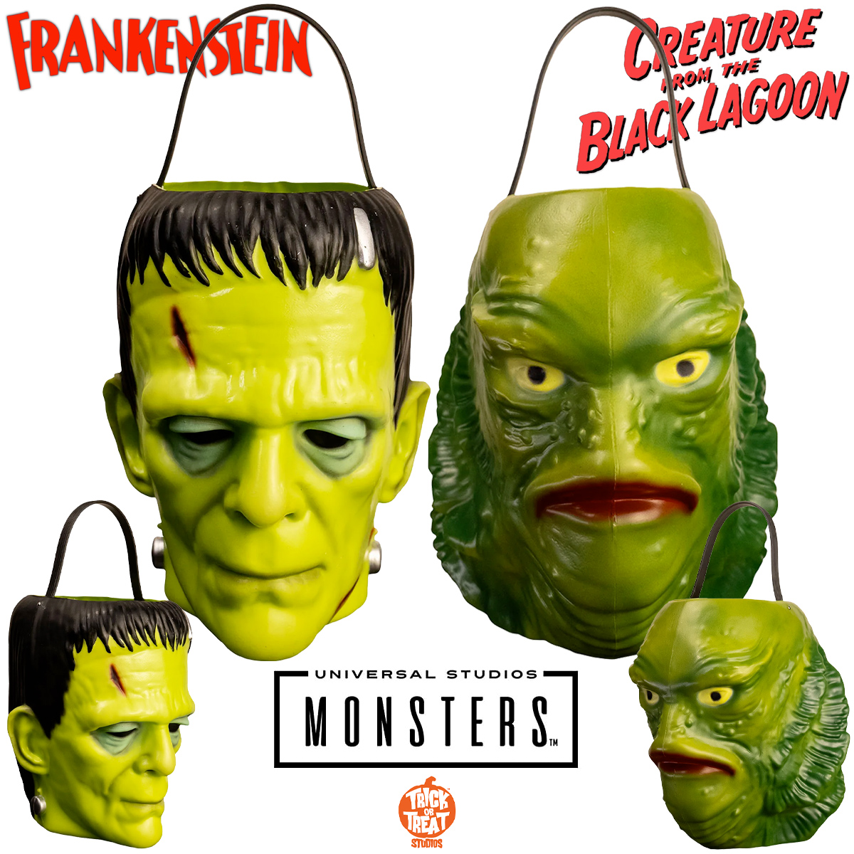 Baldes de Balas Frankenstein e Criatura da Lagoa Negra (Trick or Treat Studios)