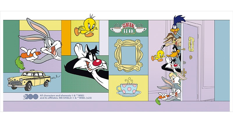 Canecas Mashup Looney Tunes Friends e Looney Tunes DC Comics (Warner 100 Anos)