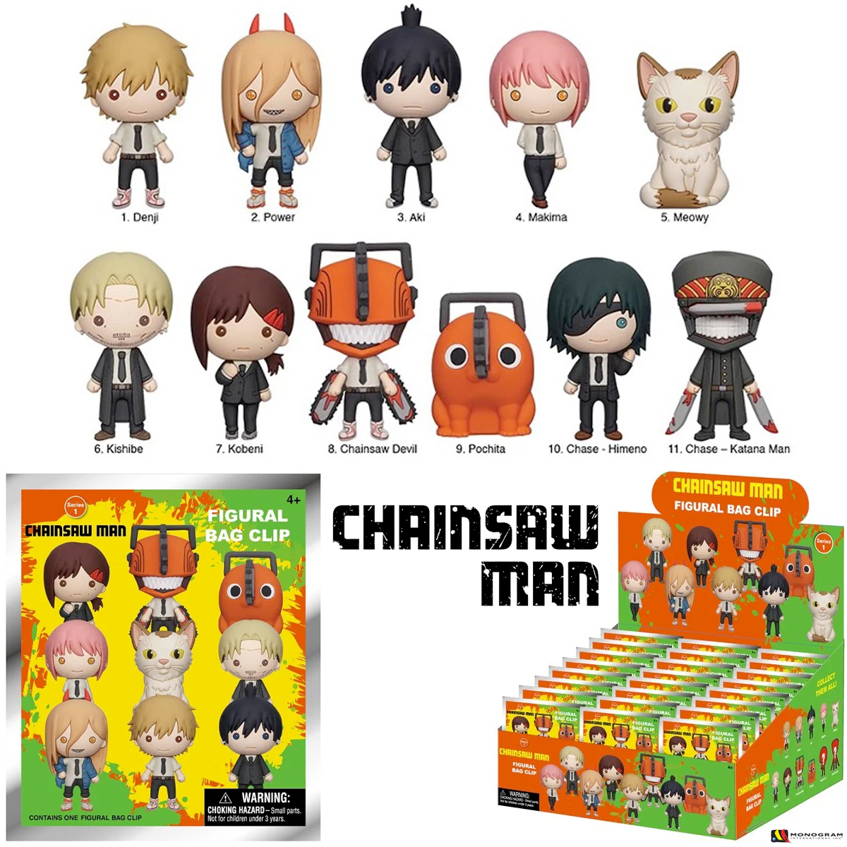 Anime Chainsaw Man Temporada 2 Denji Keychain, Black Metal