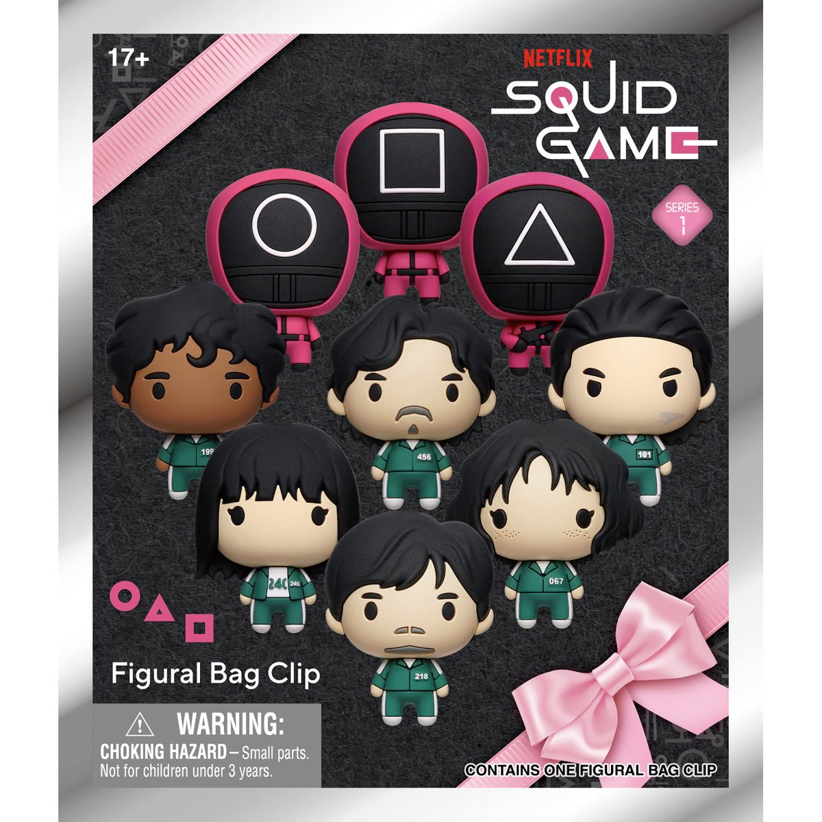 3D Figural Bag Clips Keychains from the Netflix series Round 6 (Squid Game) (Blind-Bag)
