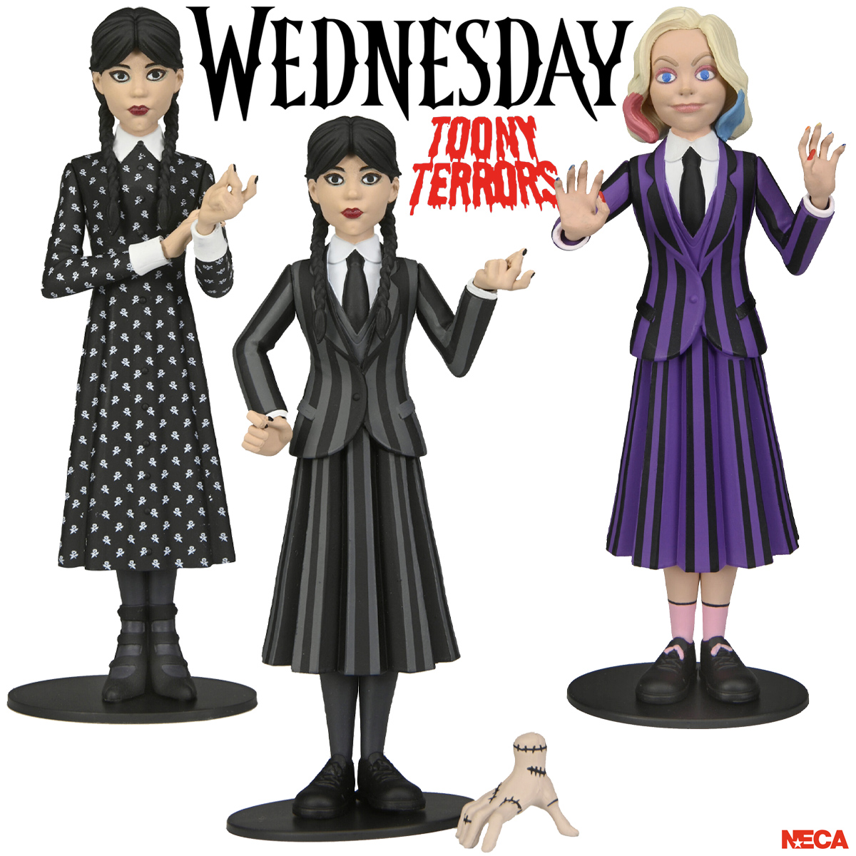 Figuras Toony Terrors da Série Wednesday do Netflix