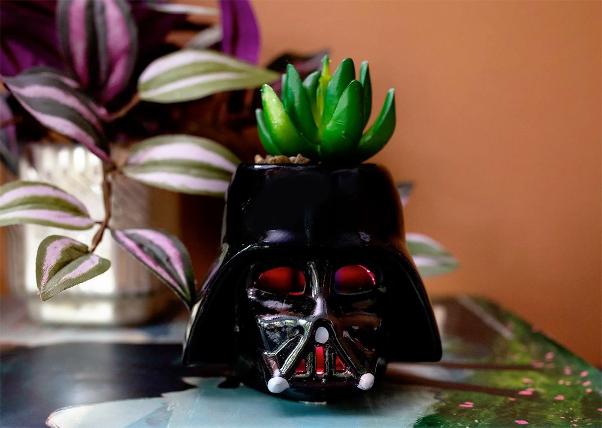 Darth Vader Mini Plant Pot with LED and Artificial Succulent (Star Wars)