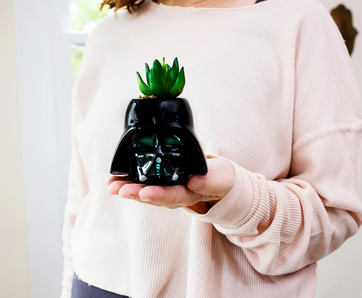 Darth Vader Mini Plant Pot with LED and Artificial Succulent (Star Wars)