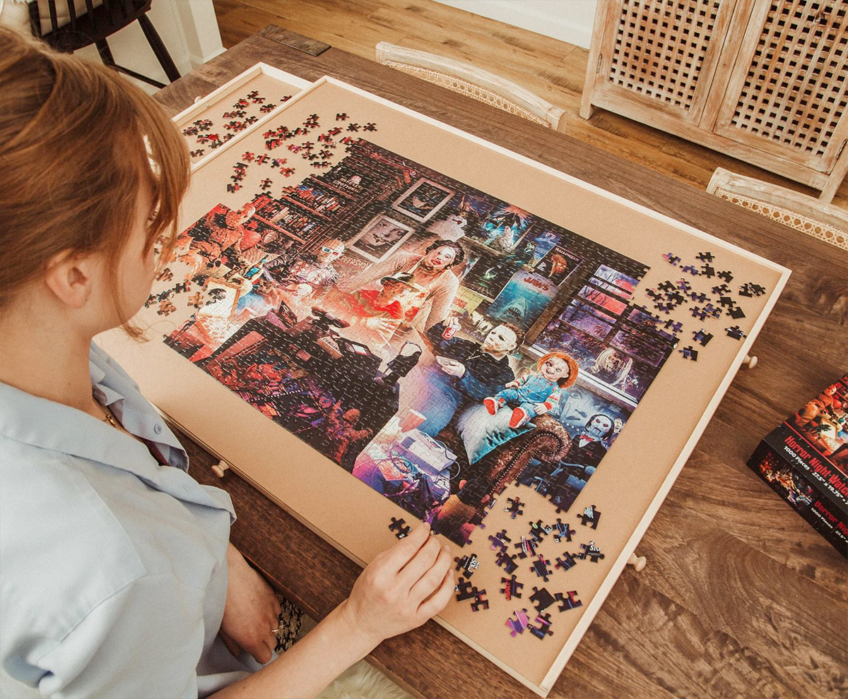 Horror Party Puzzle with Horror Film Icons by Rachid Lotf
