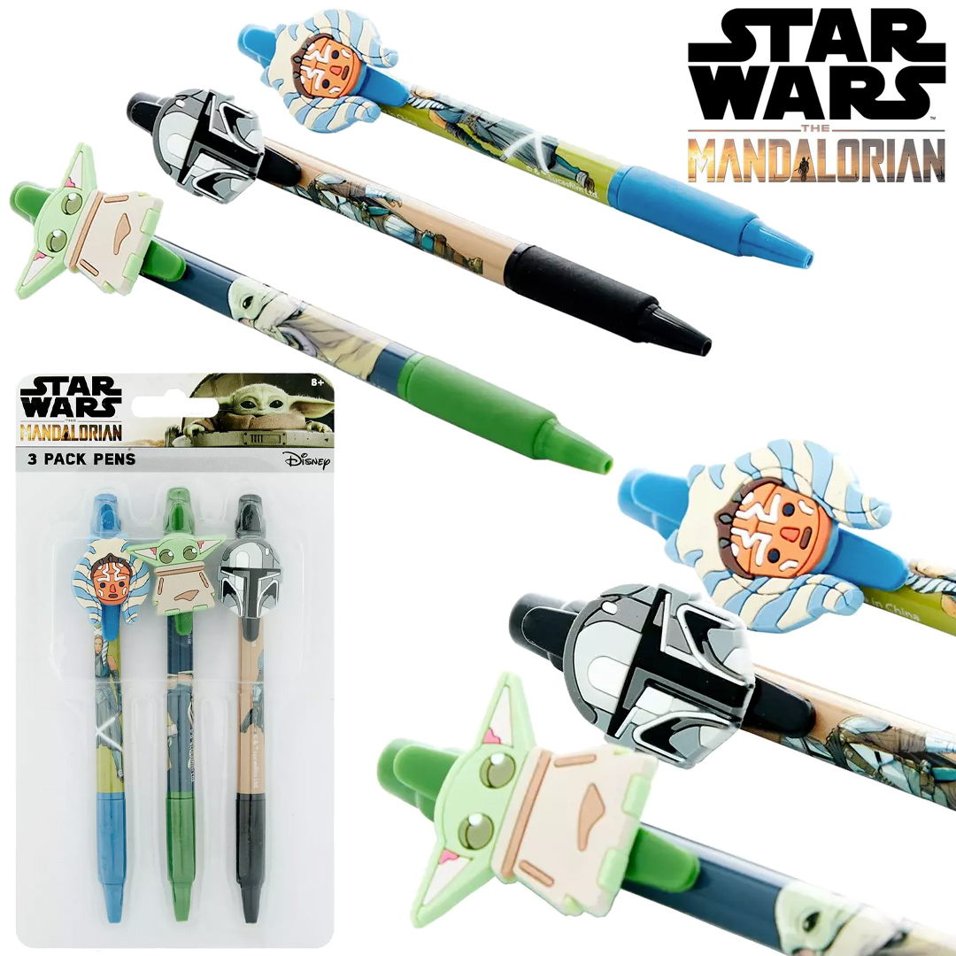 Star Wars The Mandalorian Grogu 3-Pack Pen Set