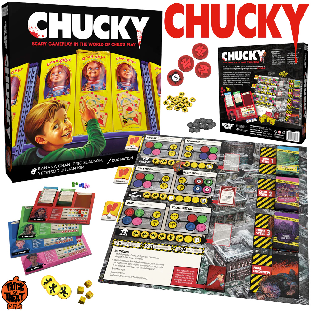 Jogo de Tabuleiro Chucky, o Brinquedo Assassino