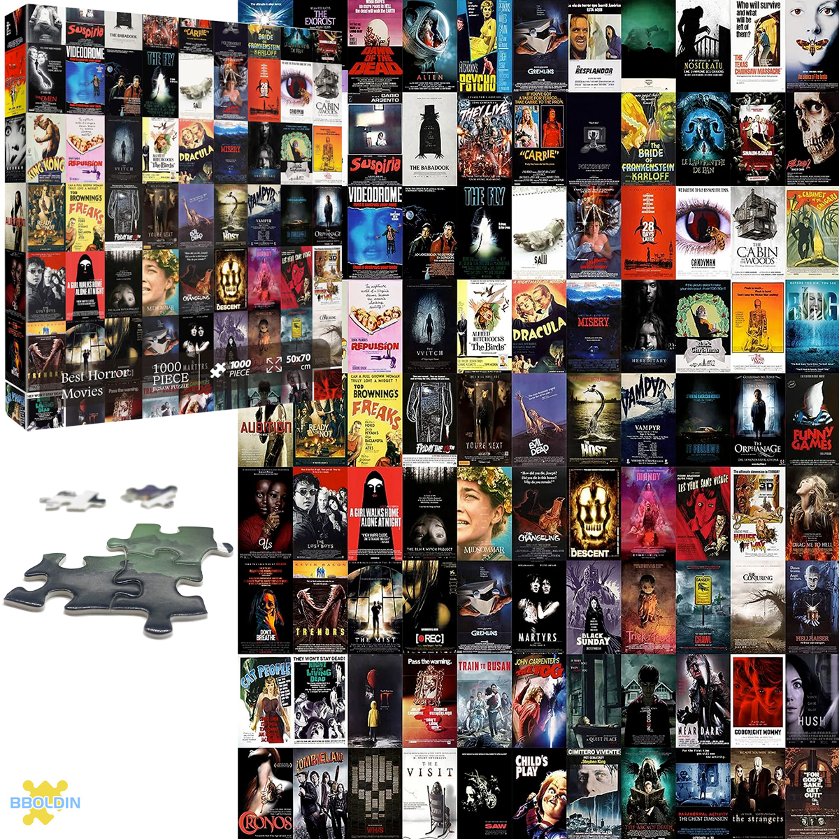Quebra-Cabeça Best Horror Movies Collage com 1.000 peças