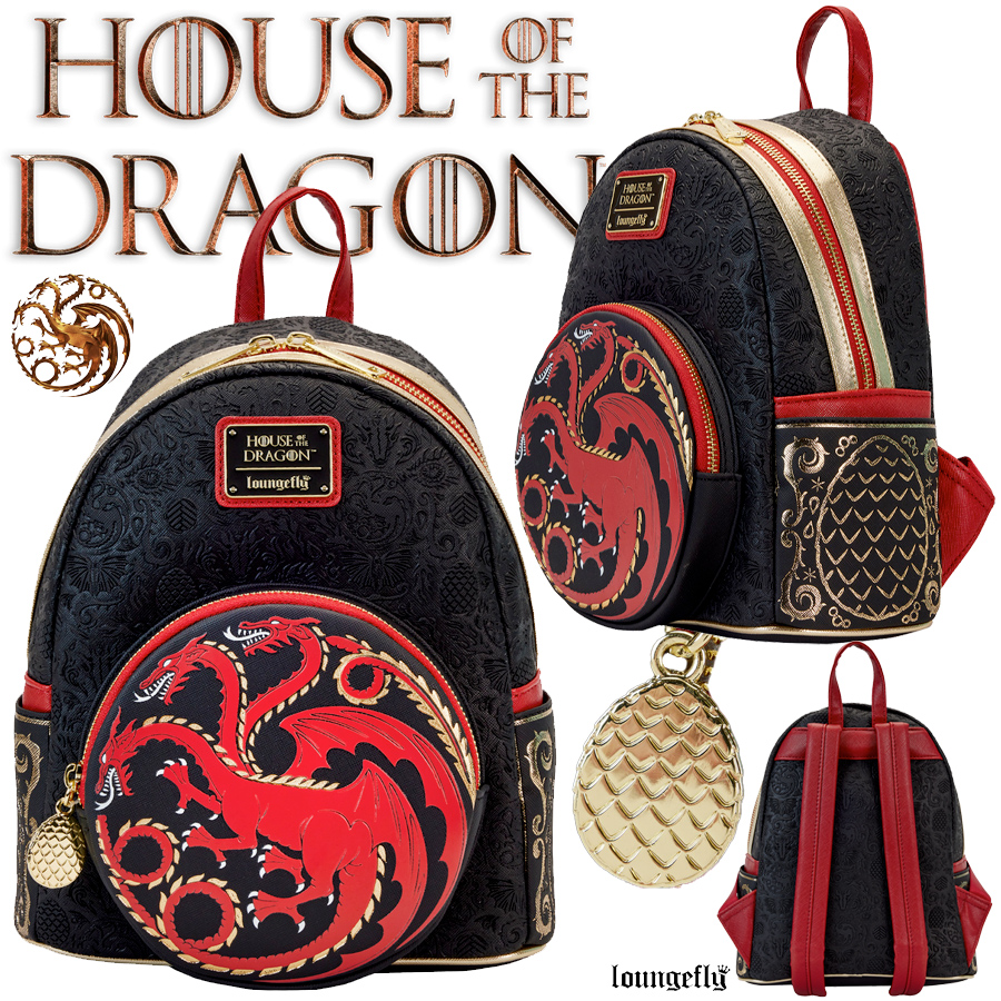 Mini-Mochila Dragão de Três Cabeças da Casa Targaryen (Game of Thrones - House of the Dragon)