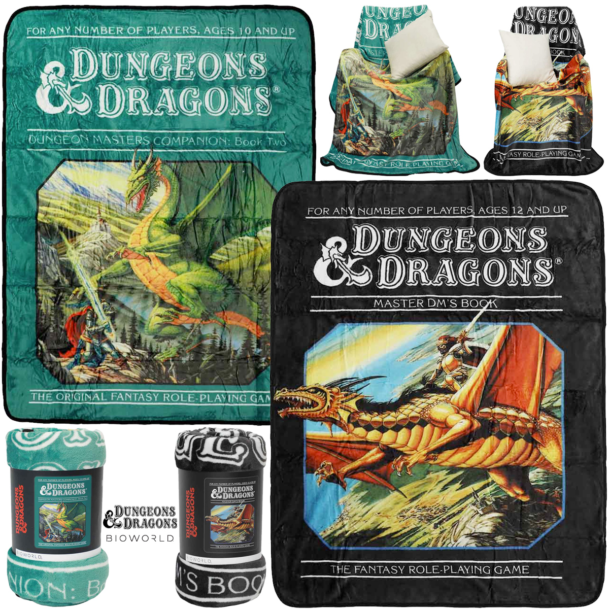 Cobertores de Lance Dungeons & Dragons Vintage Companion (Verde) e Master Rules (Preto)
