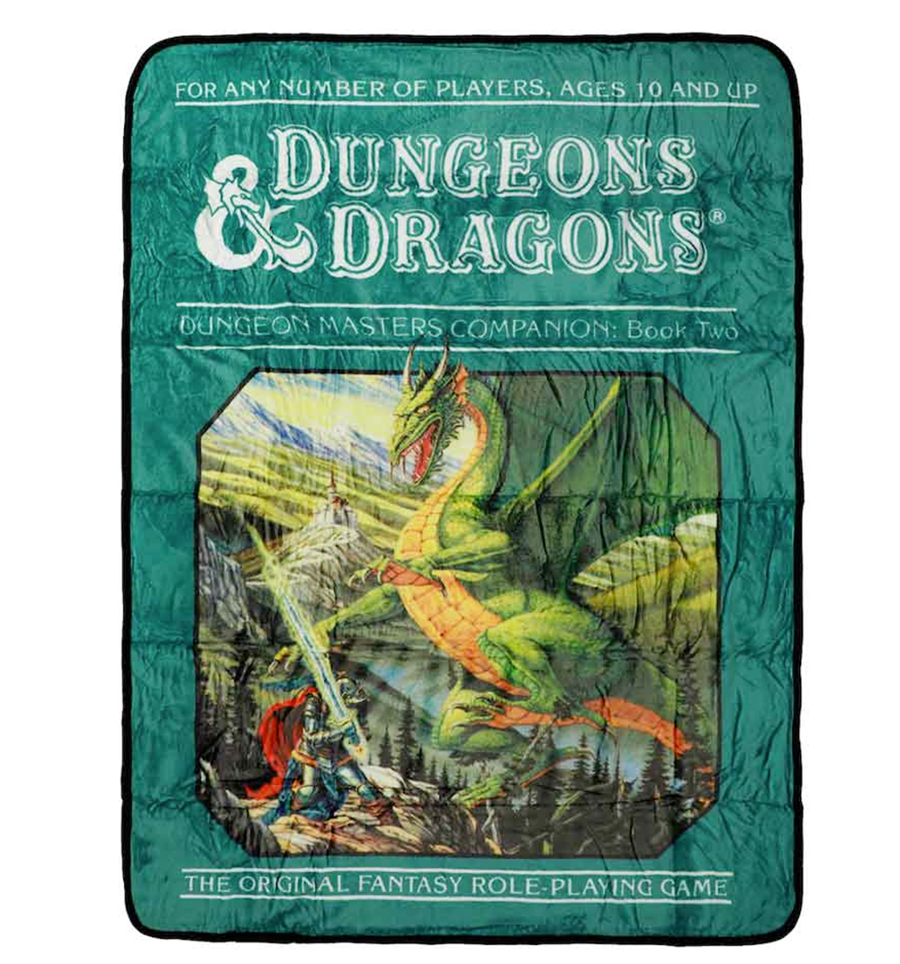 Dungeons & Dragons Vintage Companion (Green) and Master Rules (Black) Throw Blankets