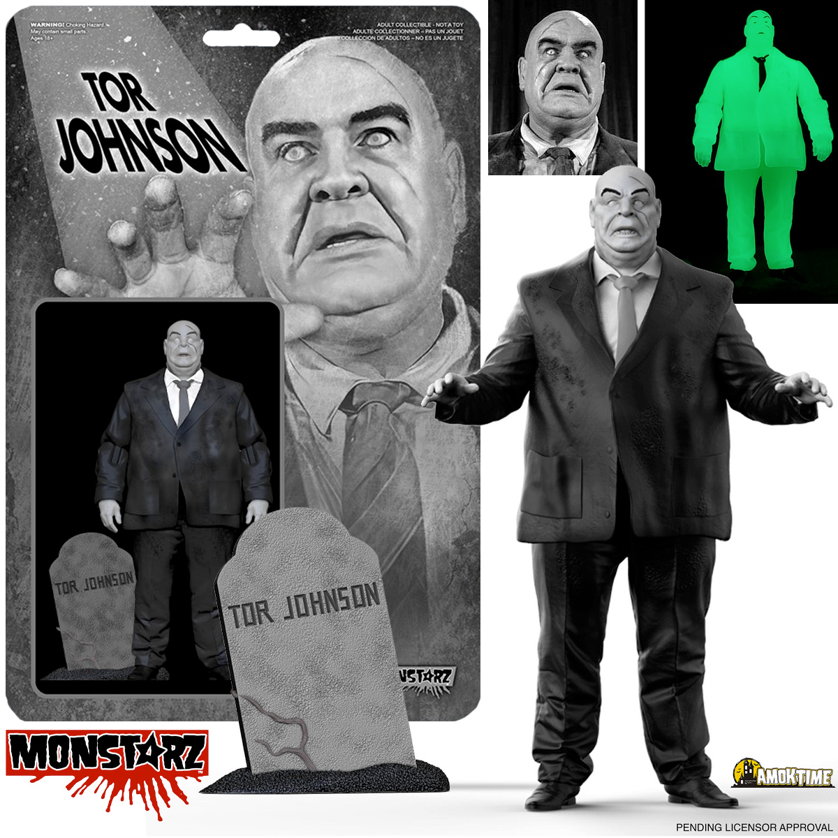 Action Figure Monstarz Tor Johnson - Ator de Filmes de Terror B da Década de 1950