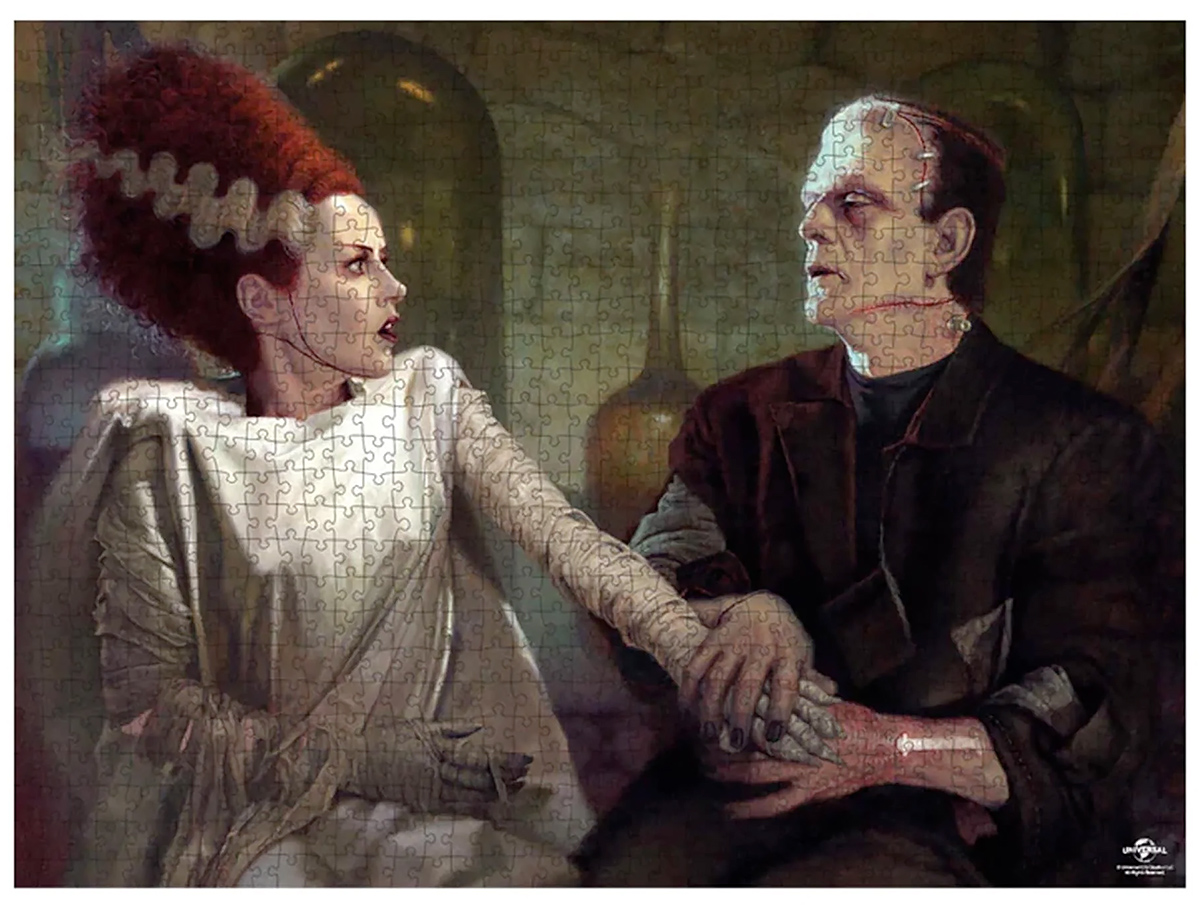 Universal Studios Monster Puzzles by Daniel Horne: Frankenstein Couple, Wolfman and Mummy