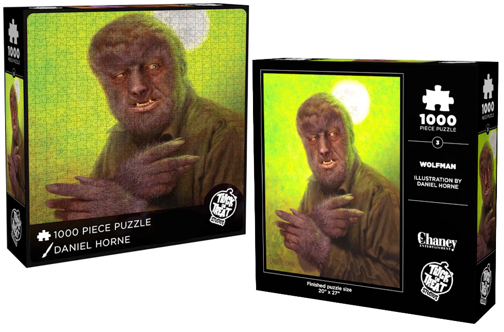 Universal Studios Monster Puzzles by Daniel Horne: Frankenstein Couple, Wolfman and Mummy