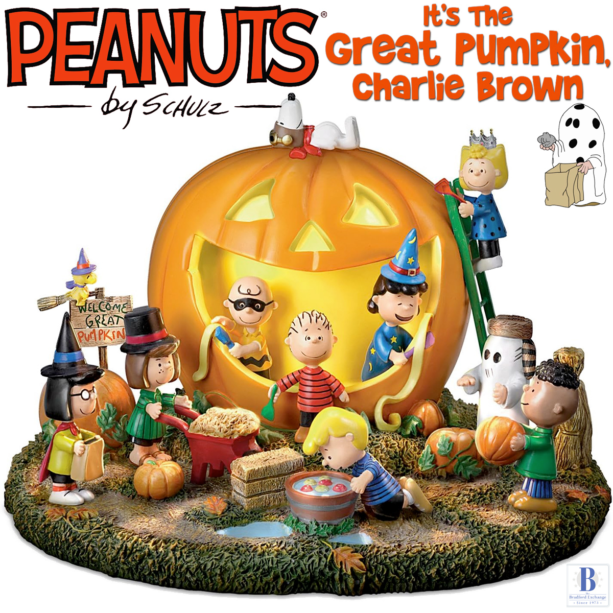 Diorama Peanuts e a Grande Abóbora de Halloween