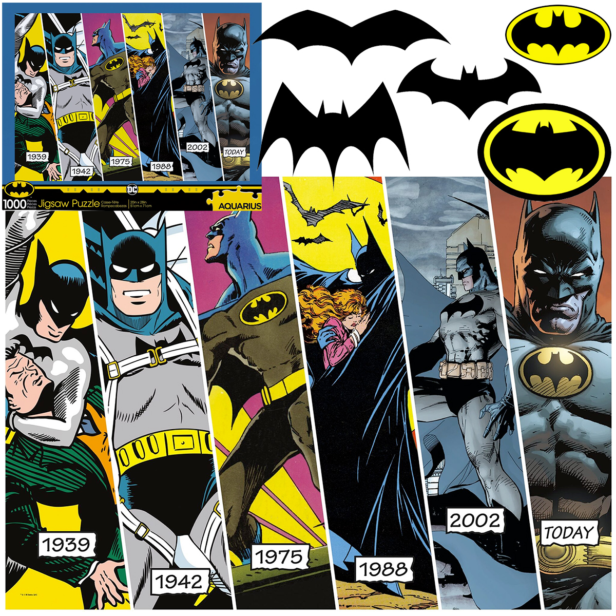 Quebra-Cabeça Batman Timeline com Linha do Tempo desde 1939