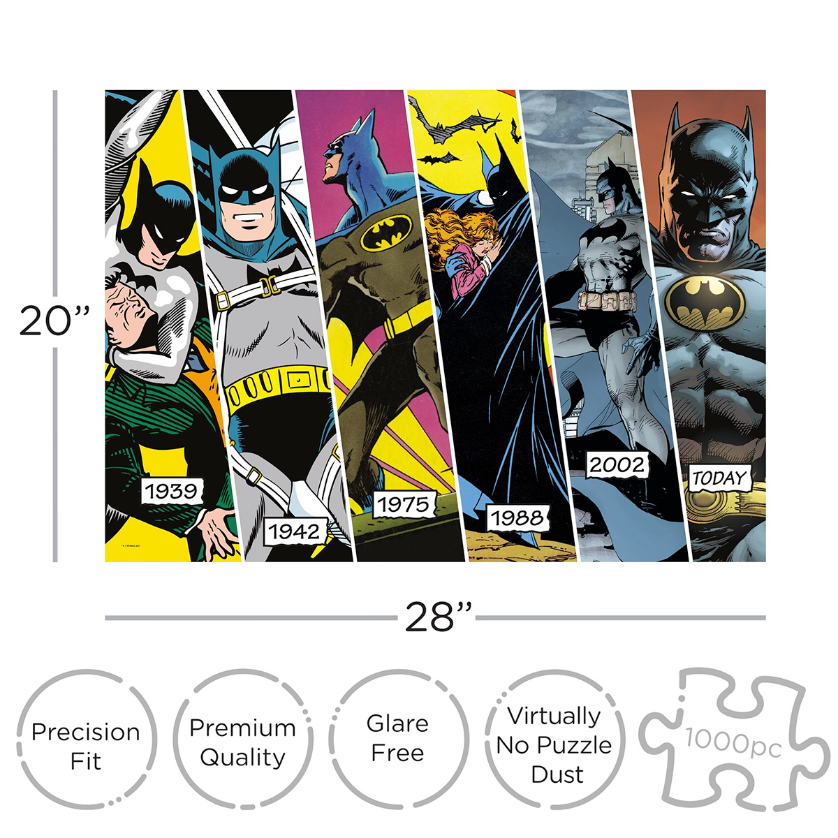 Quebra-Cabeça Batman Timeline com Linha do Tempo desde 1939