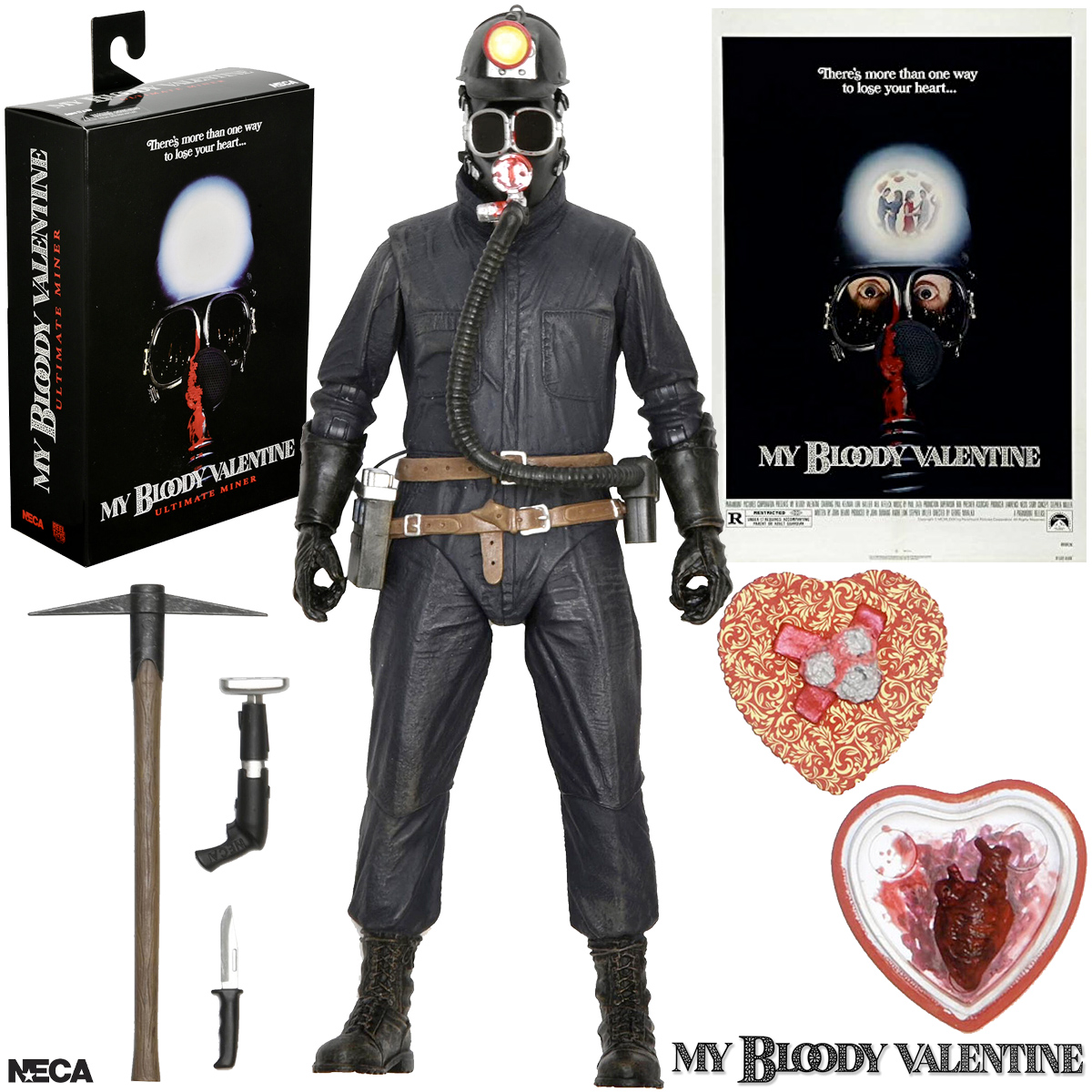 The Miner do Filme Slasher Dia dos Namorados Macabro (My Bloody Valentine) - Action Figure Neca Ultimate