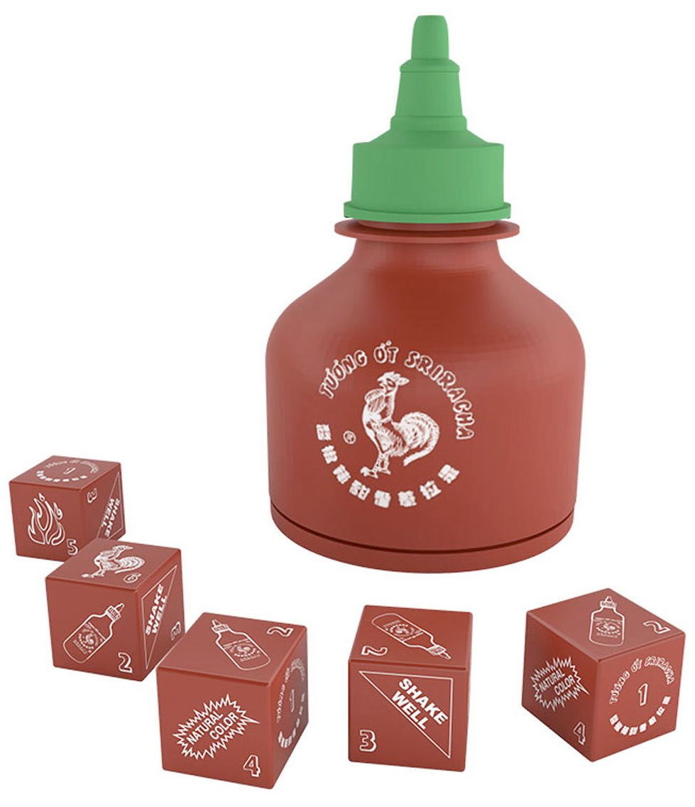 Yahtzee Sriracha Dice Game, the Famous Thai Chili Sauce