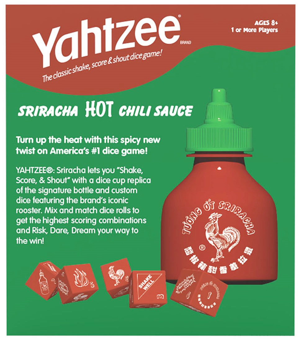 Yahtzee Sriracha Dice Game, the Famous Thai Chili Sauce