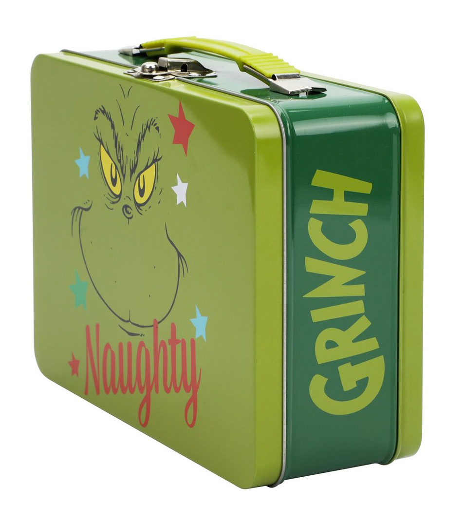 lancheira Dr. Seuss The Grinch Naughty and Nice Tin Tote