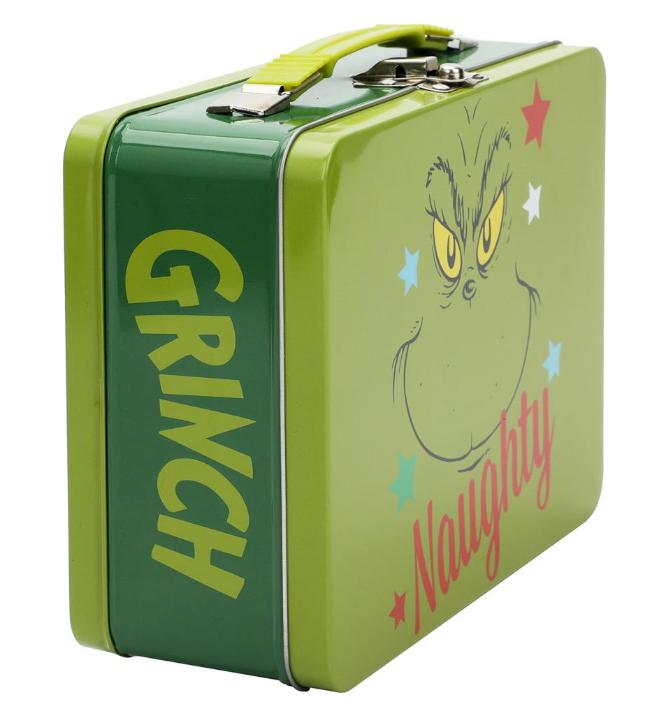 lancheira Dr. Seuss The Grinch Naughty and Nice Tin Tote