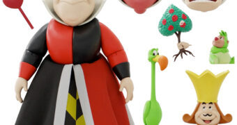 A Rainha de Copas e o Pequeno Rei de Copas Action Figures Super7 Ultimates Alice no País das Maravilhas