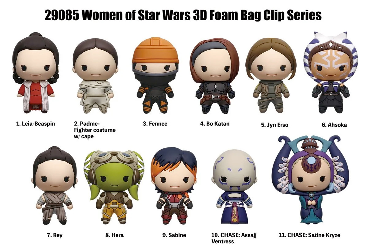 Chaveiros Mulheres de Star Wars 3D Figural Bag Clip (Blind-Bag)