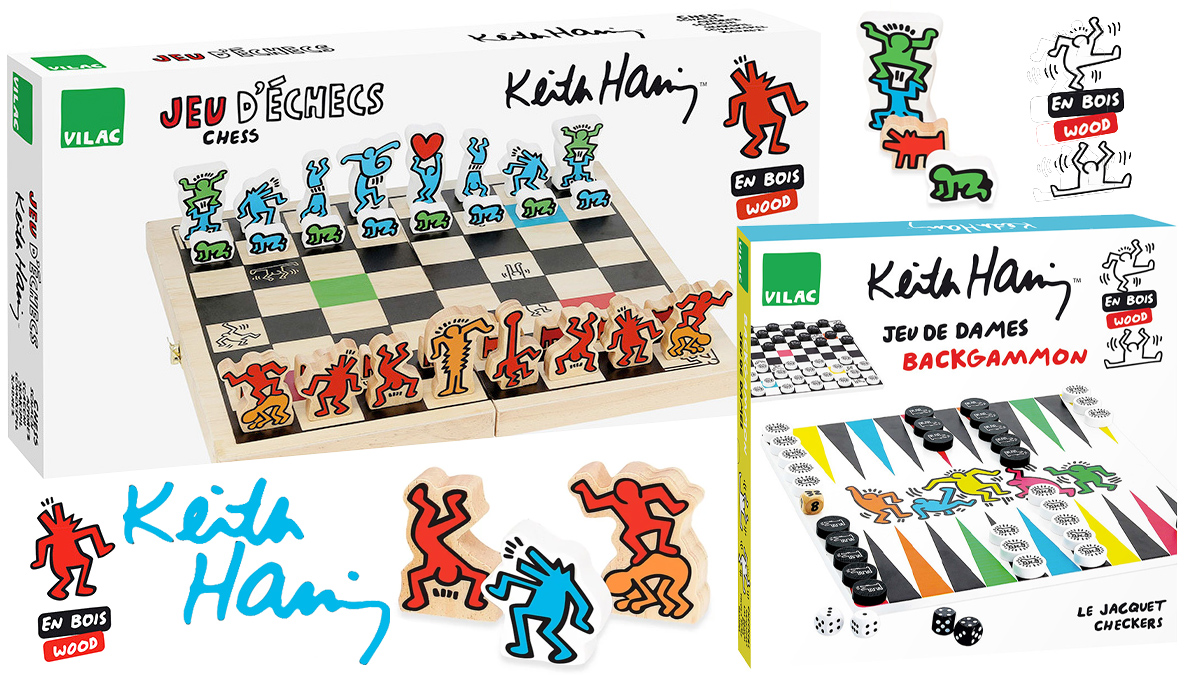 Jogos de Tabuleiro Keith Haring: Xadrez, Gamão e Damas