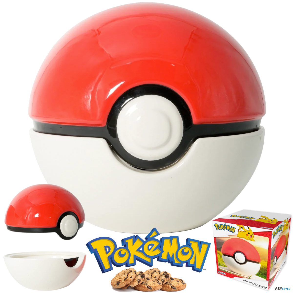 Pote de Cookies Pokémon Pokeball Cookie Jar (Pokebola)