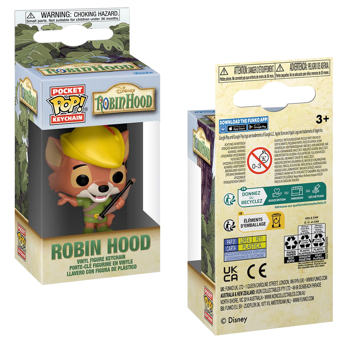 Chaveiros Robin Hood Funko Pocket Pop! (Disney)