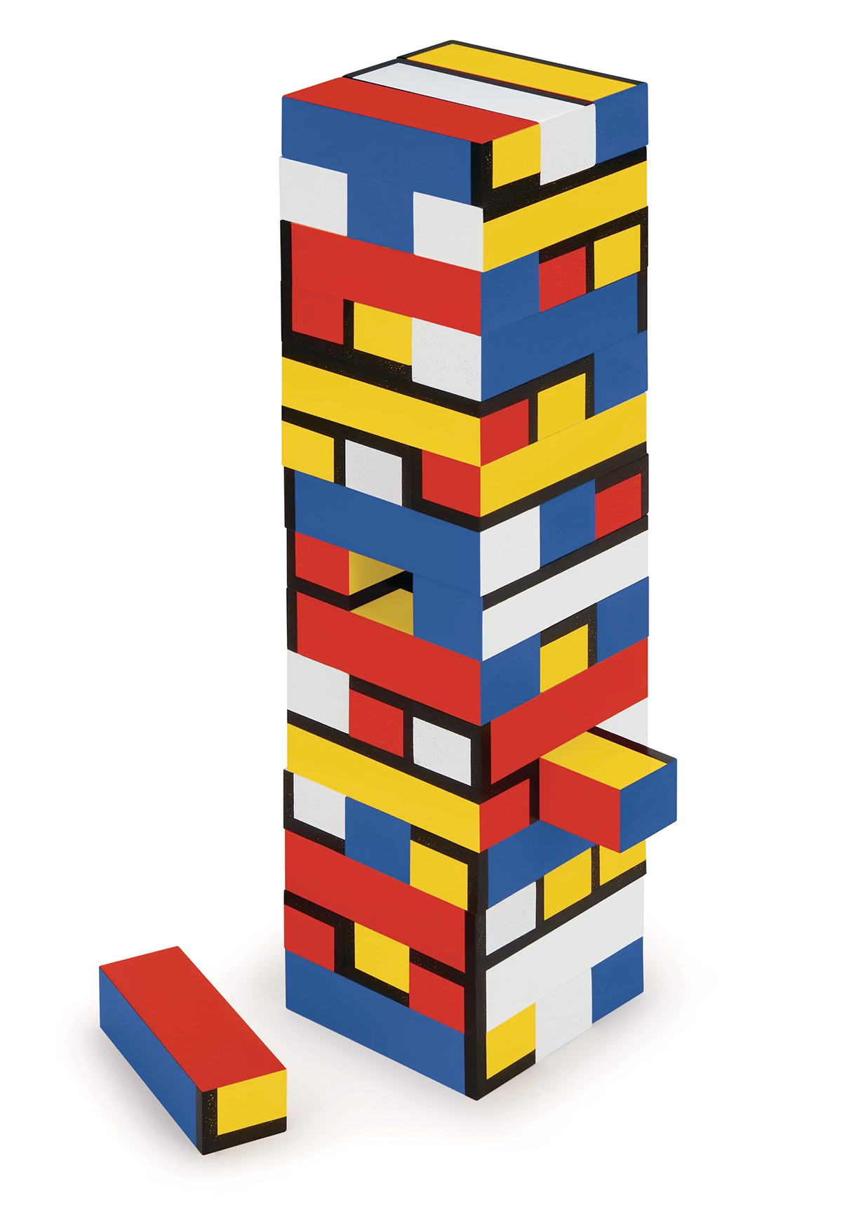 Stacking Game De Stijl Jenga in the Colorful Style of Piet Mondrian (MoMA)
