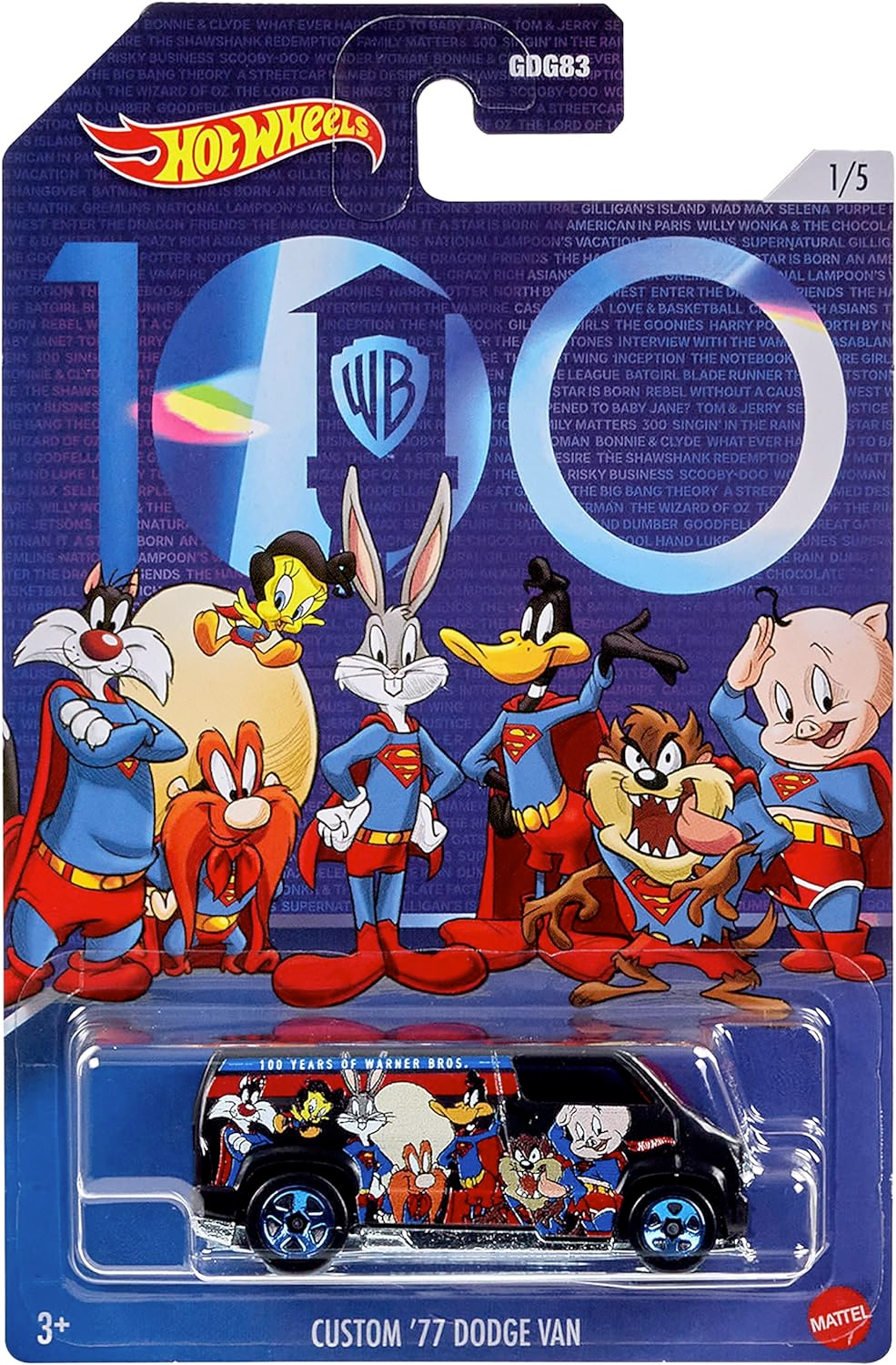 Carrinhos Hot Wheels Looney Tunes - Warner Bros. 100 Anos