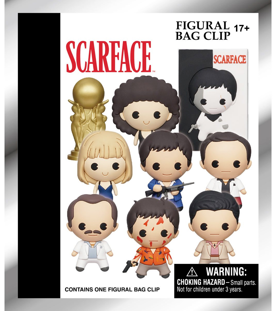Scarface 3D Figural Bag Clips Keychains from the Al Pacino and Brian De Palma Movie